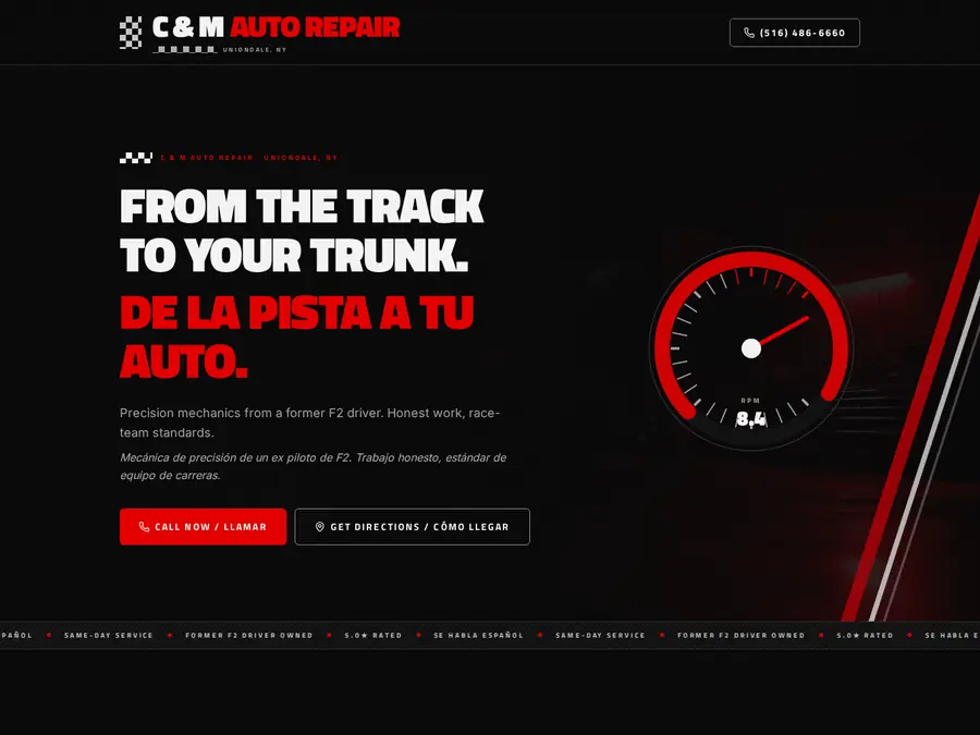 C&M Auto Repair — website preview