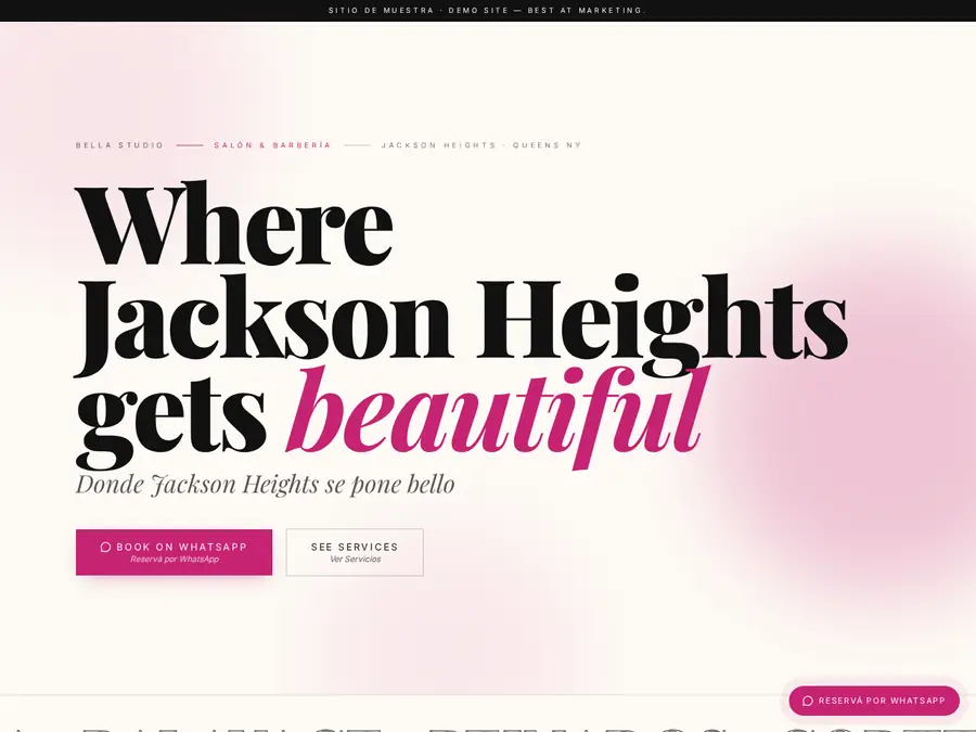 Bella Studio — website preview